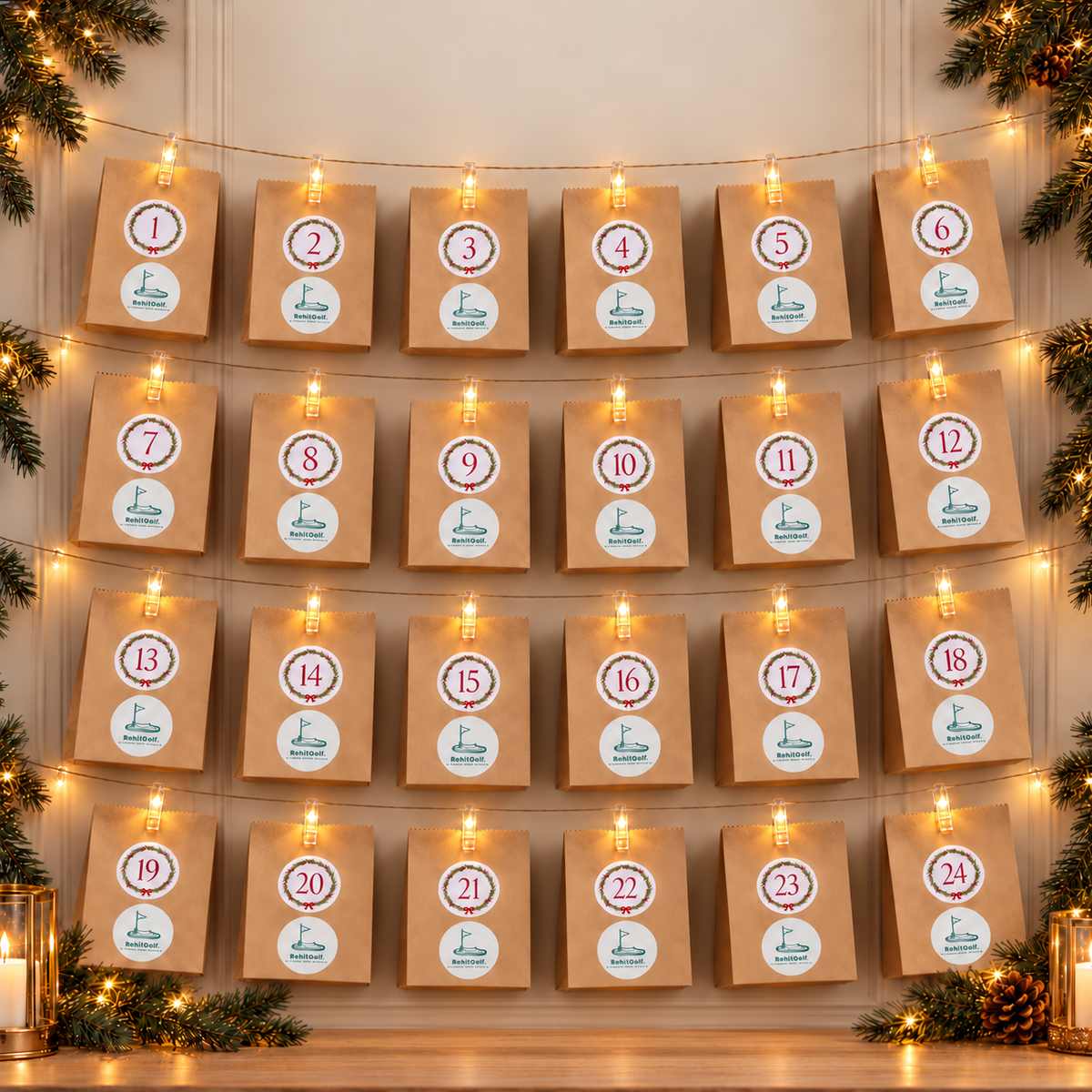Julkalender – 48 Premiumgolfbollar - 24 Luckor