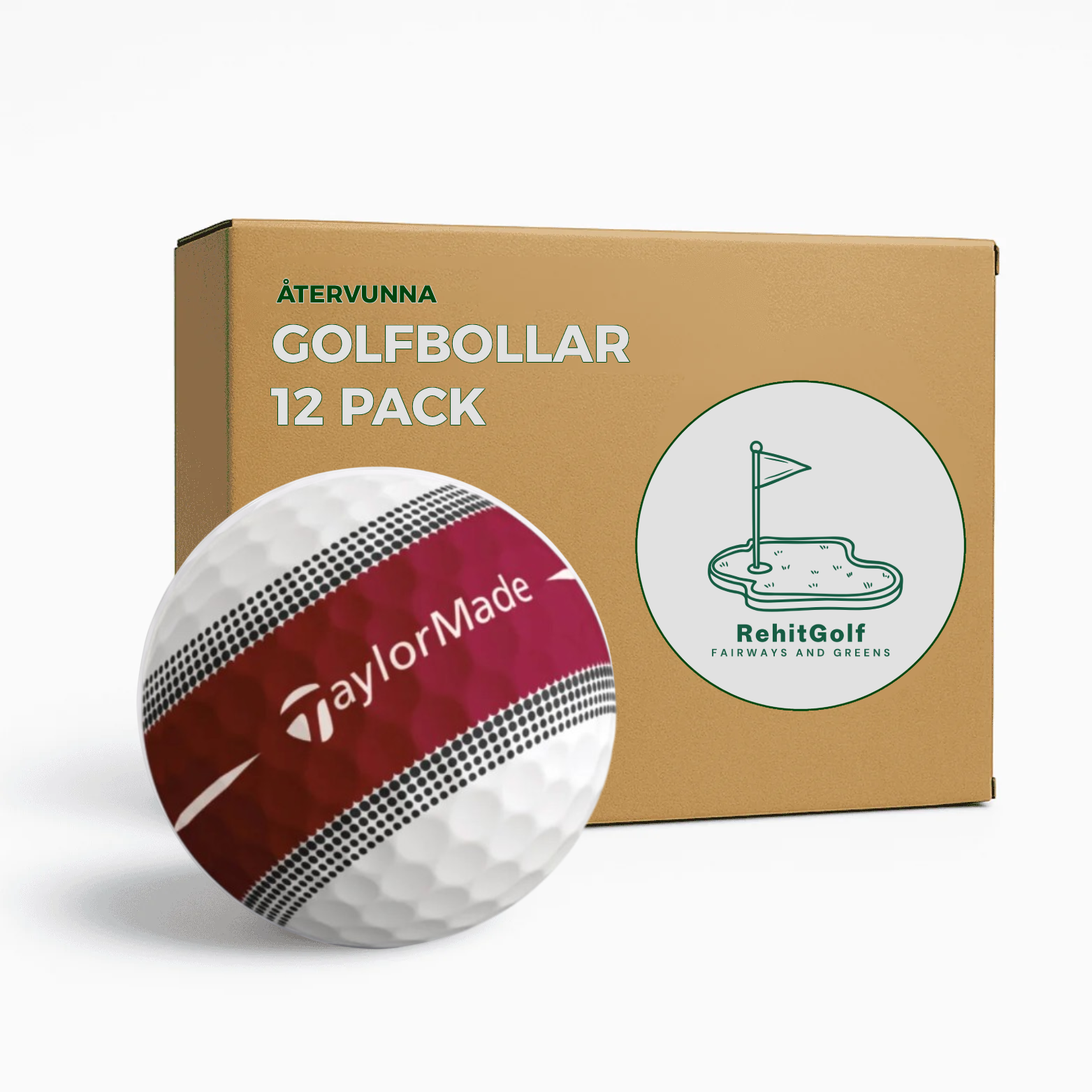 TaylorMade Tour Response Stripe Röd 12-Pack
