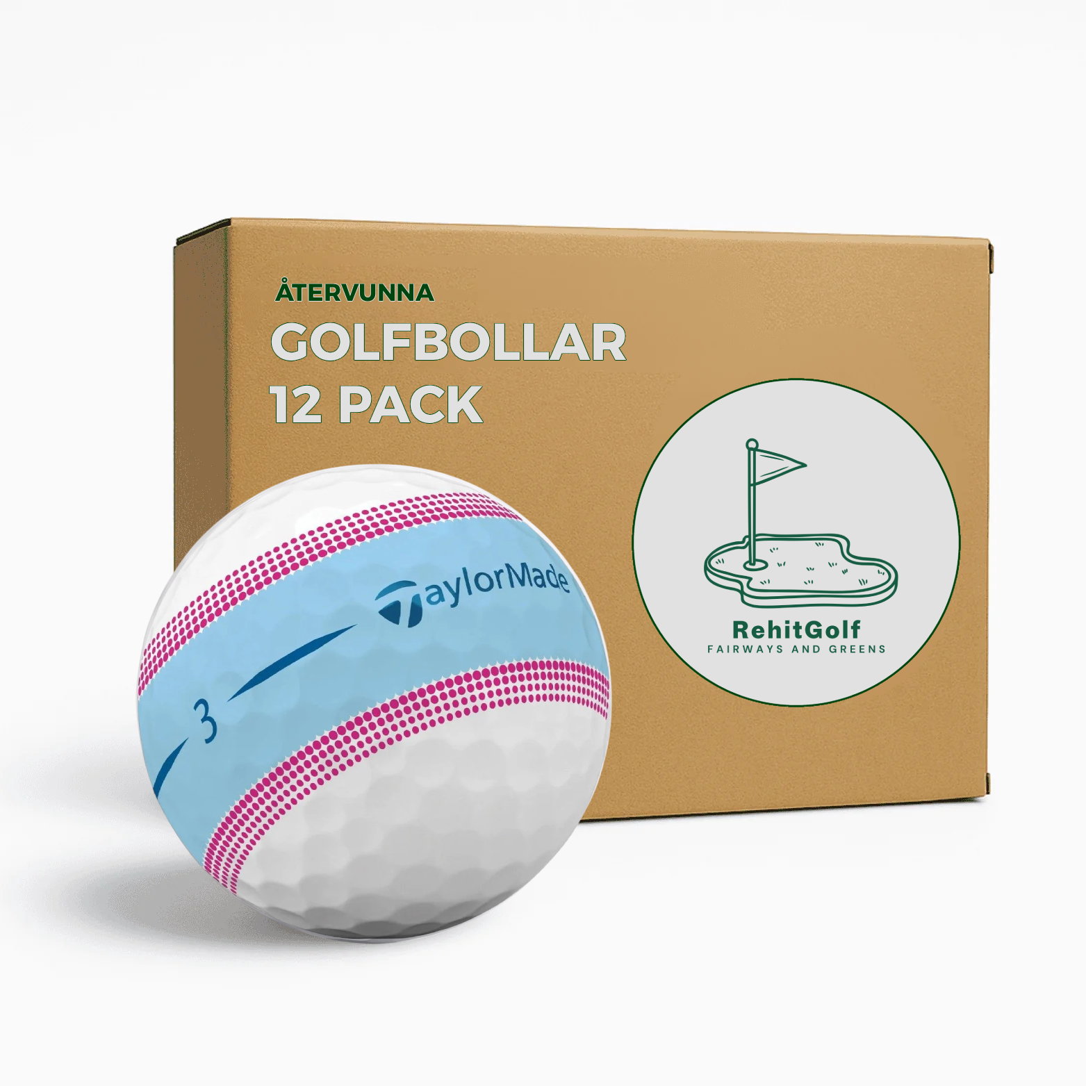 TaylorMade Tour Response Stripe Turkos 12-Pack