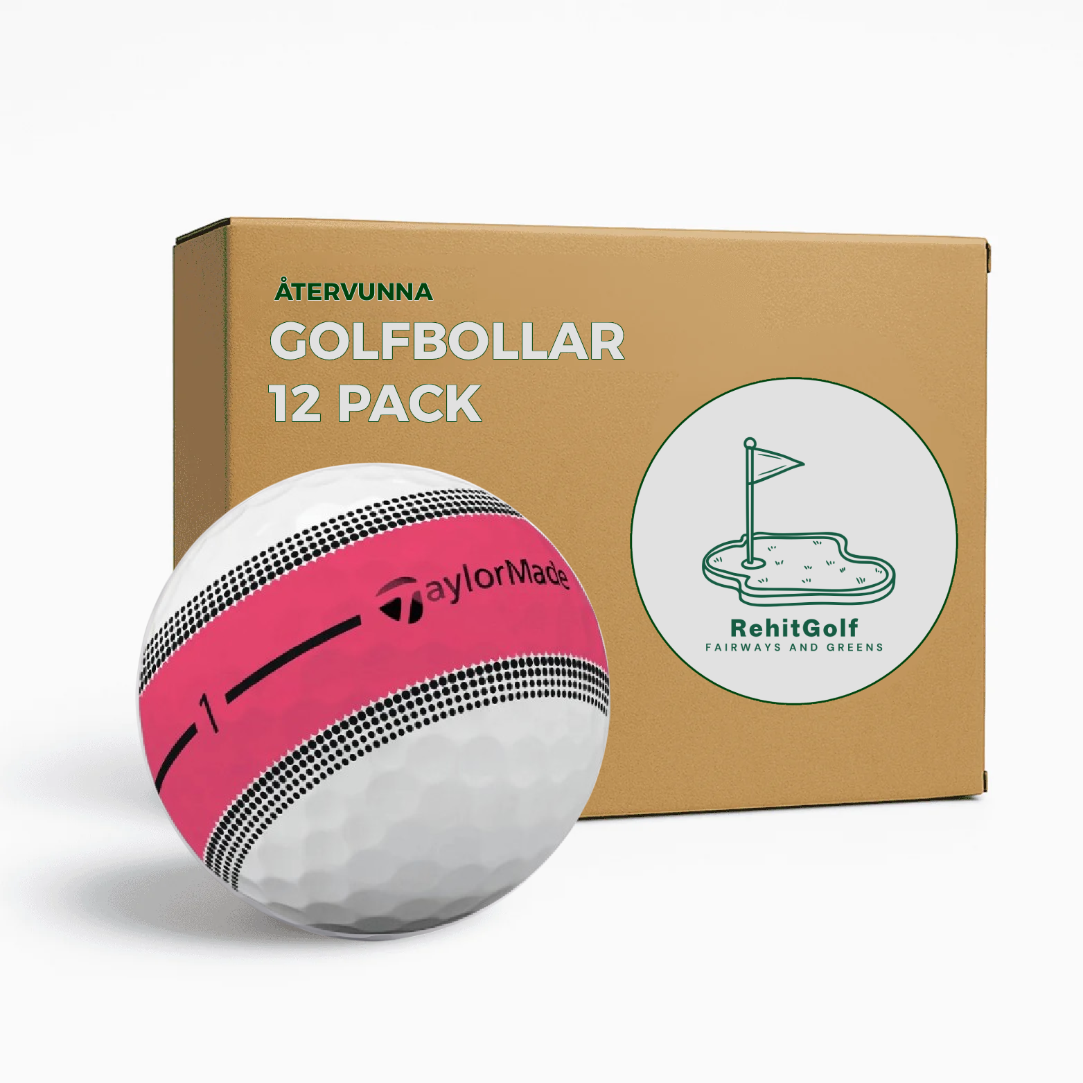 TaylorMade Tour Response Stripe Rosa 12-Pack